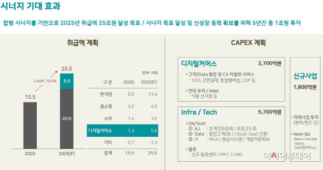 사업별 통합 시너지 목표 및 투자 계획 이미지 (1)