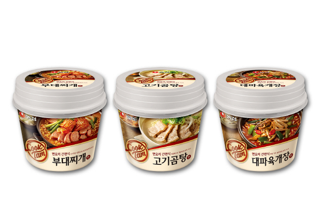 농심 면요리 간편식 쿡탐 3종
