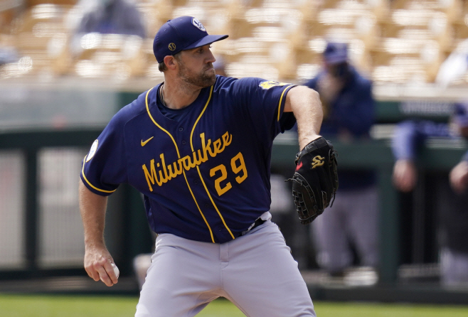 Brewers Dodgers Spring Baseball <YONHAP NO-1543> (AP)