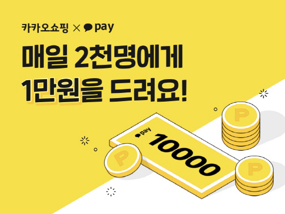 카카오쇼핑 쇼핑지원금 이벤트 참고사진