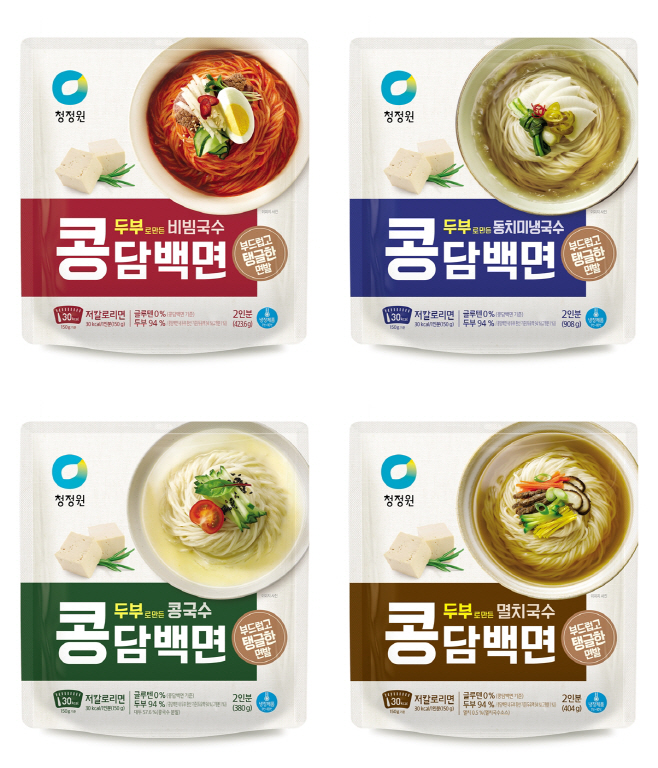 대상(주) 청정원 두부로 만든 콩담백면 4종