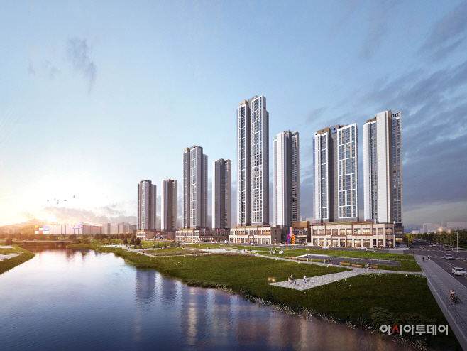 반도건설 고덕신도시 유보라 더 크레스트 투시도