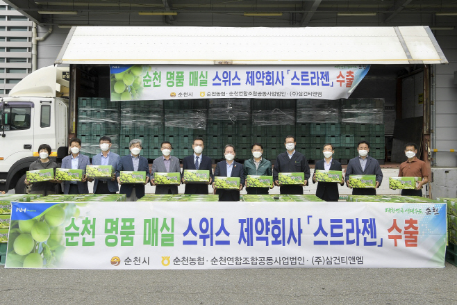 매실 유럽수출 상차식2