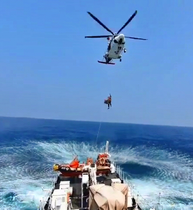 평택해경, 심장병 환자 함정-헬기 긴급 이송