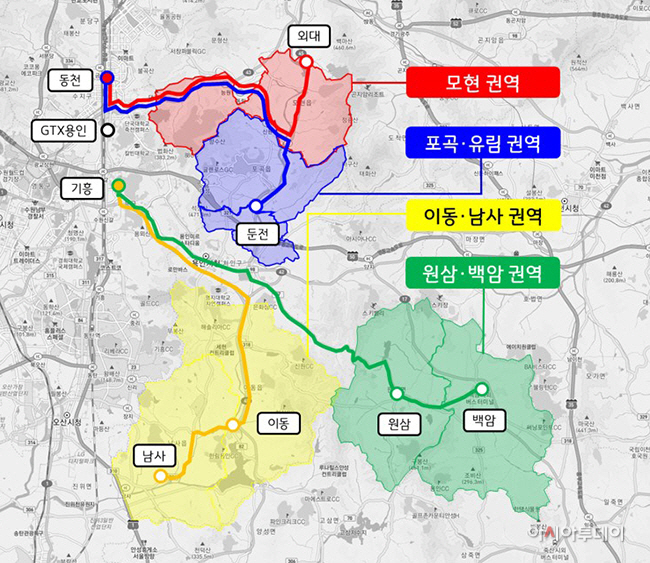 Y버스 노선도