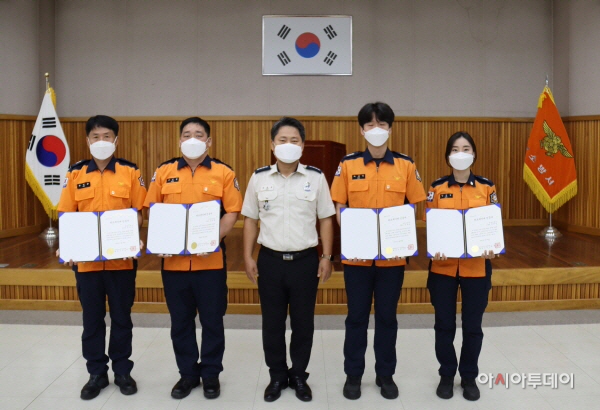 언론보도자료제공(창녕소방서, 생명지킴이 하트세이버 수여식)
