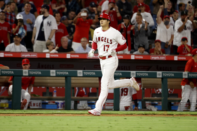 Yankees Angels Baseball <YONHAP NO-3078> (AP)
