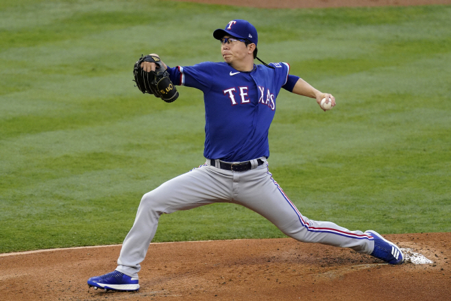 Rangers Angels Baseball <YONHAP NO-2377> (AP)