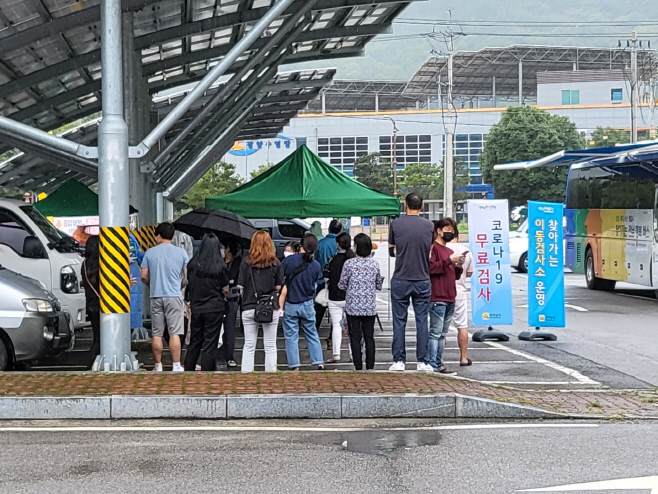 광양읍 국민체육센터 임시선별검사소