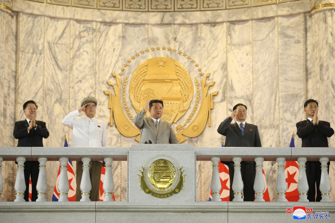 북한, 정권수립 73주년 경축 민간ㆍ안전무력 열병식