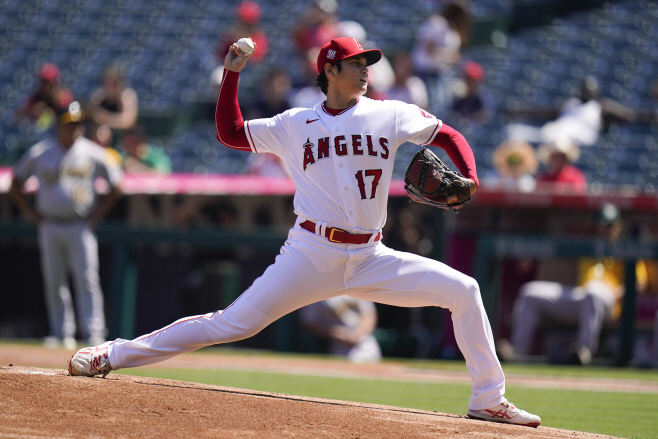 Athletics Angels Baseball <YONHAP NO-1498> (AP)