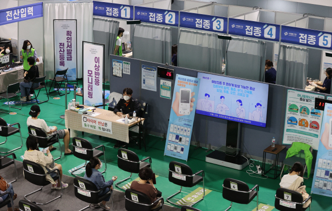 1차접종 총 3천982만여명, 인구대비 77.6%…접종...<