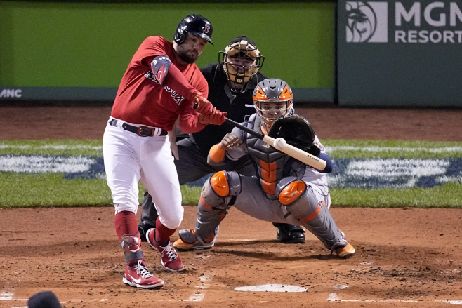 ALCS Astros Red Sox Baseball <YONHAP NO-1418> (AP)