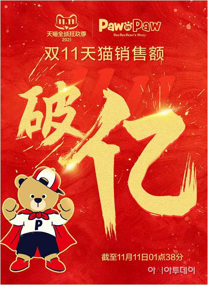 [사진자료] 이랜드 광군제 포인포 1억 위안 돌파 축하 화면 (1)