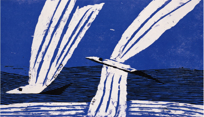03 김상구 기증 자료_No.291, 1985, 70x40cm, woodcut