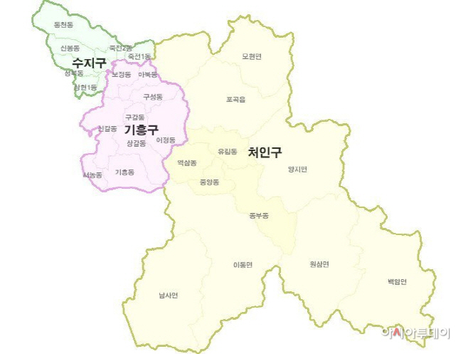 용인시 지도