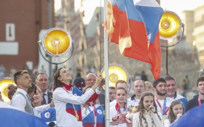 도쿄올림픽에 출전한 러시아 선수들