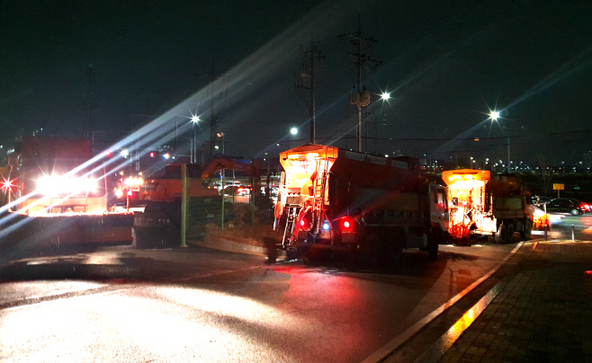 아산시 도로 제설 준비