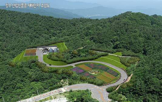 장수 산림신품종 재배단지 조감도