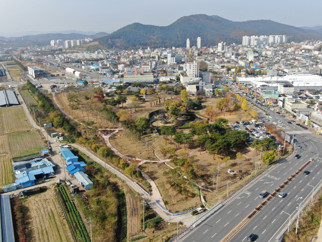 광양역 폐선부지 미세먼지차단숲 조성 완료