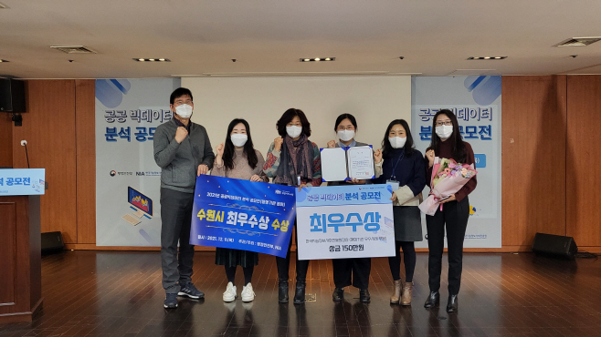 수원시, ‘2021년 공공빅데이터 공모전’ 최우수상