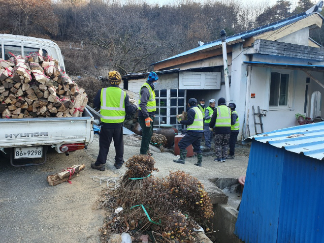 순천 사랑의 땔감 나누기1
