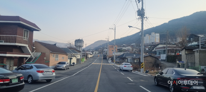 청도군,고수7리뒷마 도시계획도로 개설후