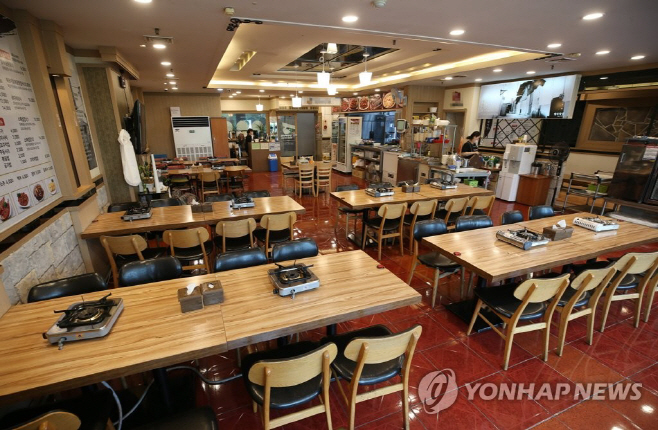 텅빈 음식점 연합사진