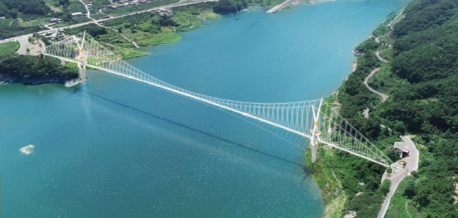 보현산댐 인도교 조감도 사진
