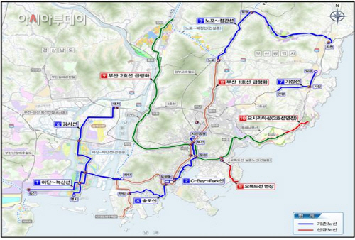 부산지하철 노선도