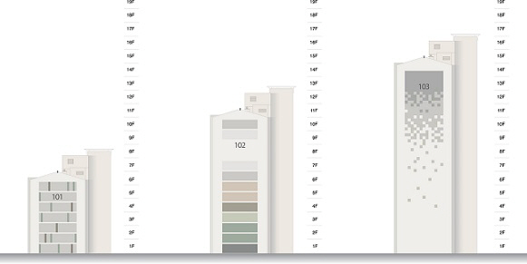 기존 공동주택 외벽 색채디자인 투시도