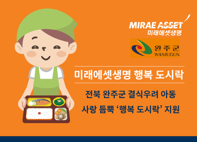 2022-02-10 미래에셋생명, 전북 완주 결식아동 도시락 지원