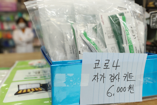 약국·편의점 자가검사키트 낱개 6천 원 가격 지정<YONHAP