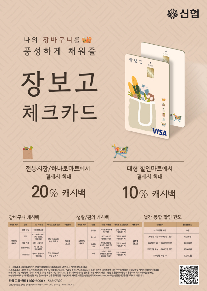 사진 1. 장보고 체크카드 포스터