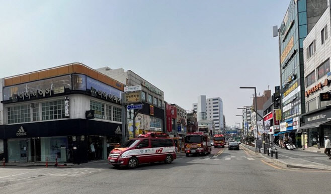안성소방서, 소방차 길터주기 훈련