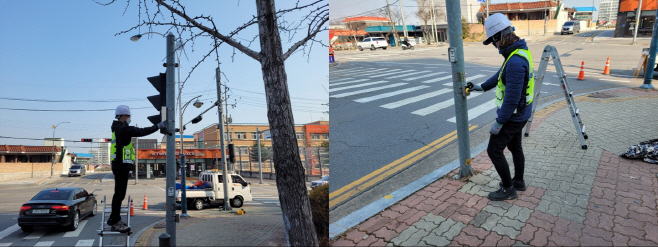 아산시 지능형 시각장애인 음향신호기 도입