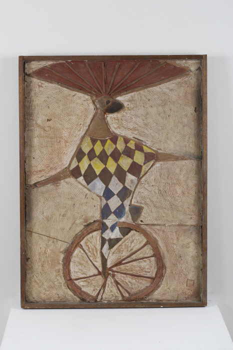 곡예, 1967, 테라코타에 채색 , 94.5×69cm, 개인 소장