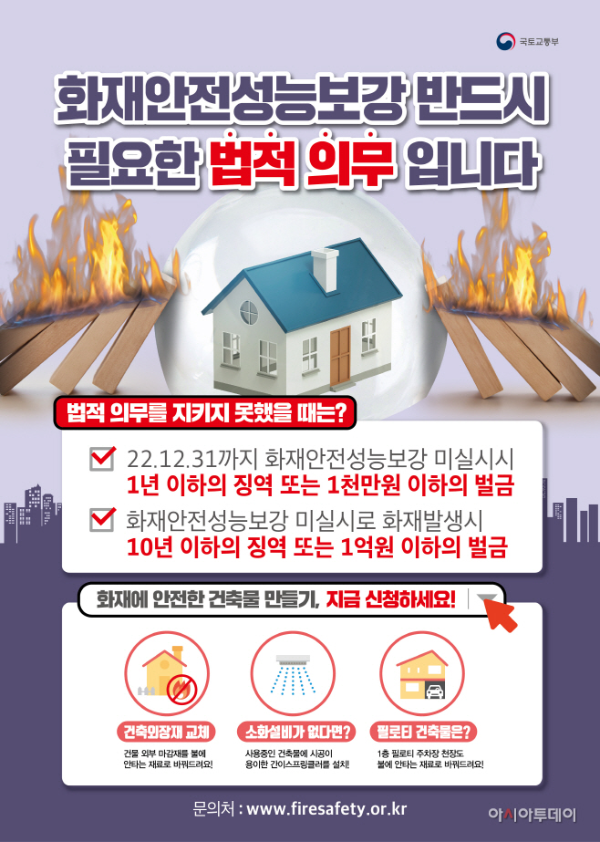 화재취약 기존 건축물 스프링클러 등 설치비 지원