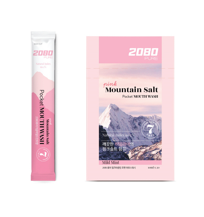 2080 퓨어 핑크솔트 포켓 마우스워시