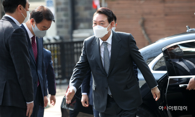 윤석열 대통령 당선인 출근