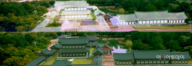 경주타워 전망 2층에서 상영 중인 '천년대계' 영상 일부 복원
