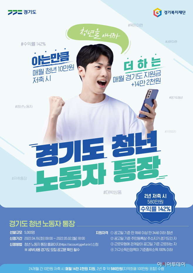남양주시, '청년 노동자 통장' 모집 시작