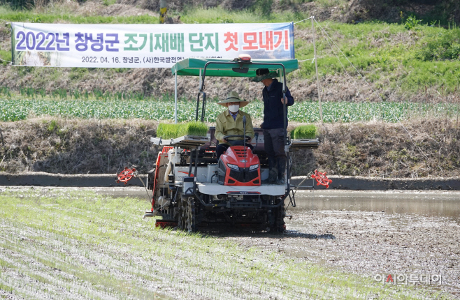 창녕군, 올해 첫 모내기 실시(1) (1)