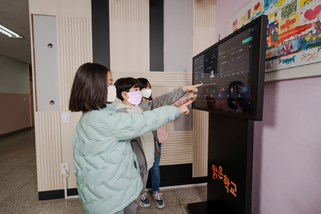 첨부사진2_공기질모니터링을관찰하고있는보라매초등학생들