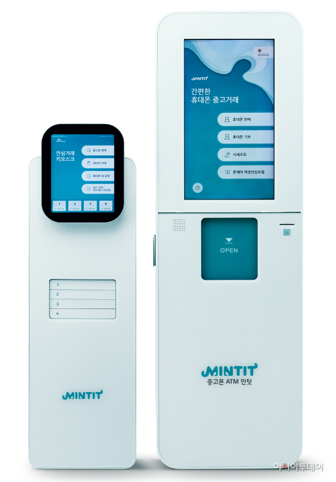사진1. 민팃ATM(오른쪽)과 민팃ATM 미니
