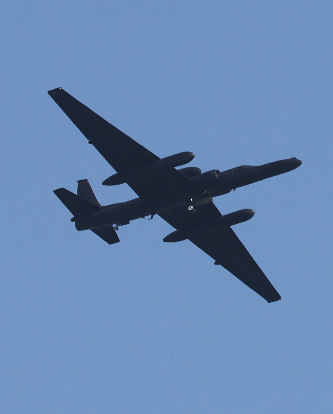 오산기지 상공 선회하는 U-2S