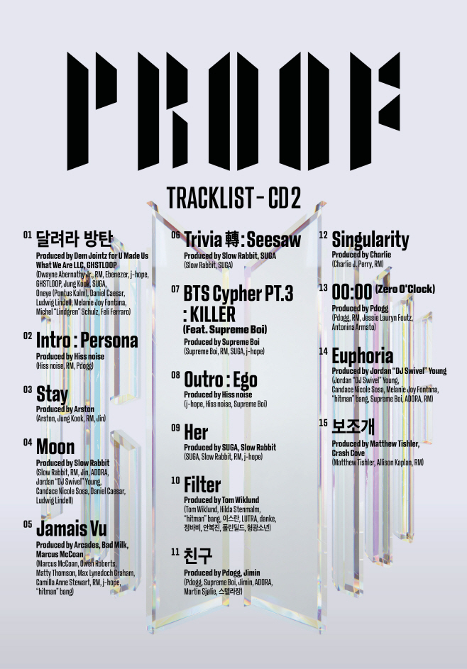 방탄소년단_Proof_CD2_트랙리스트 이미지