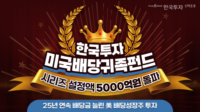 [이미지] 한국투자미국배당귀족펀드 시리즈 설정액