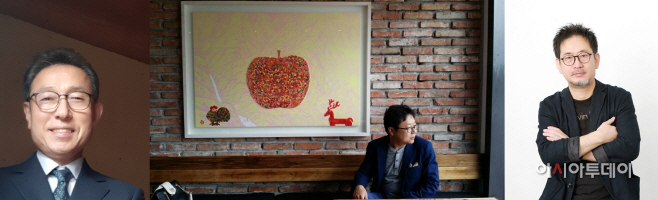 사진 왼쪽부터 복효근, 유강희시인, 오른쪽 서철원 소설가