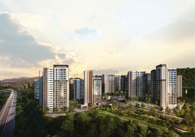 장흥역 경남아너스빌 북한산뷰 B5블록 투시도